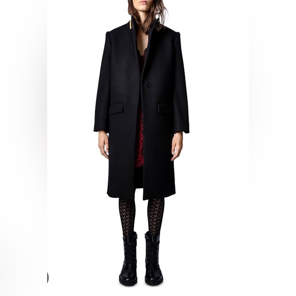 NWOT Zadig & Voltaire Monarque Black Coat, size XS